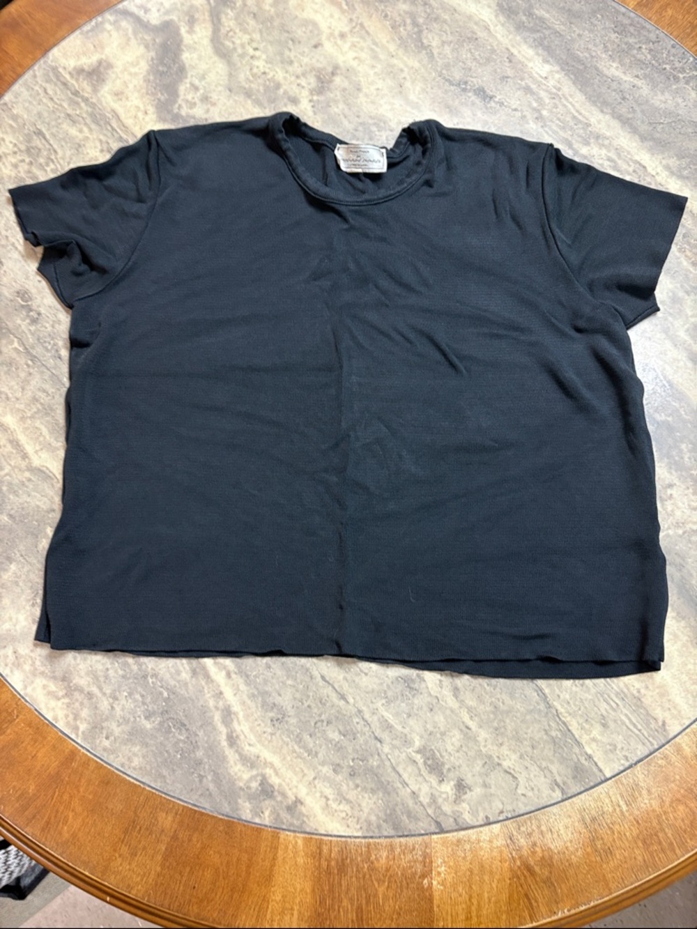 Brenda French Classic Black Short Sleeve Tee